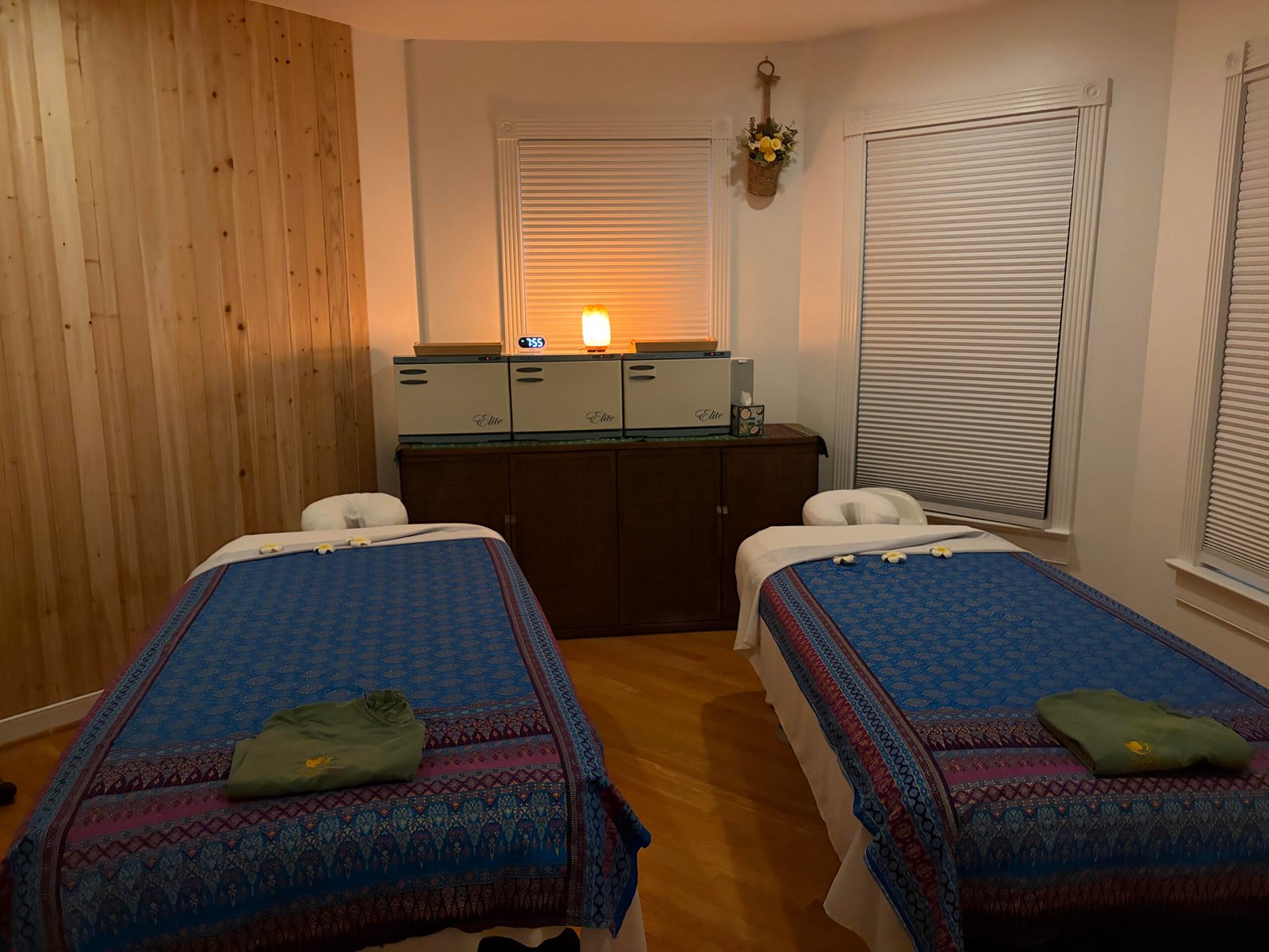 Couples massage room setup for Washington DC clients at Spa65 Thai Massage